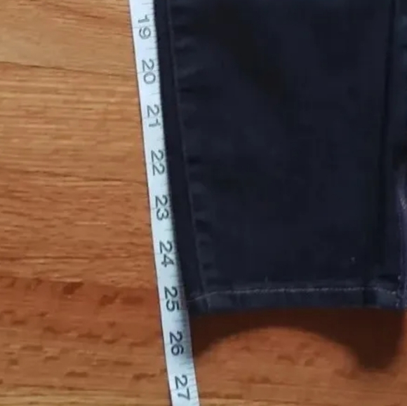 Rich & Skinny Vivid Skinny Leg Zip Hem Size 31 Dark Wash Jeans Rhinstone Logo - Picture 2 of 6